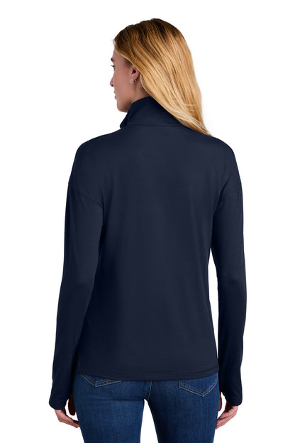 Custom Embroidered New Era Women's Power 1/2-Zip LNEA228,True Navy