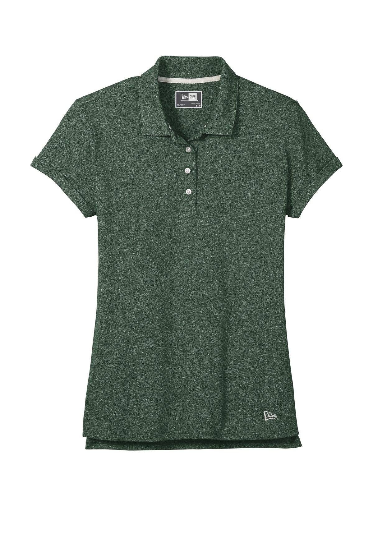 Custom Embroidered New Era Polos/Knits in Dark Green Twist