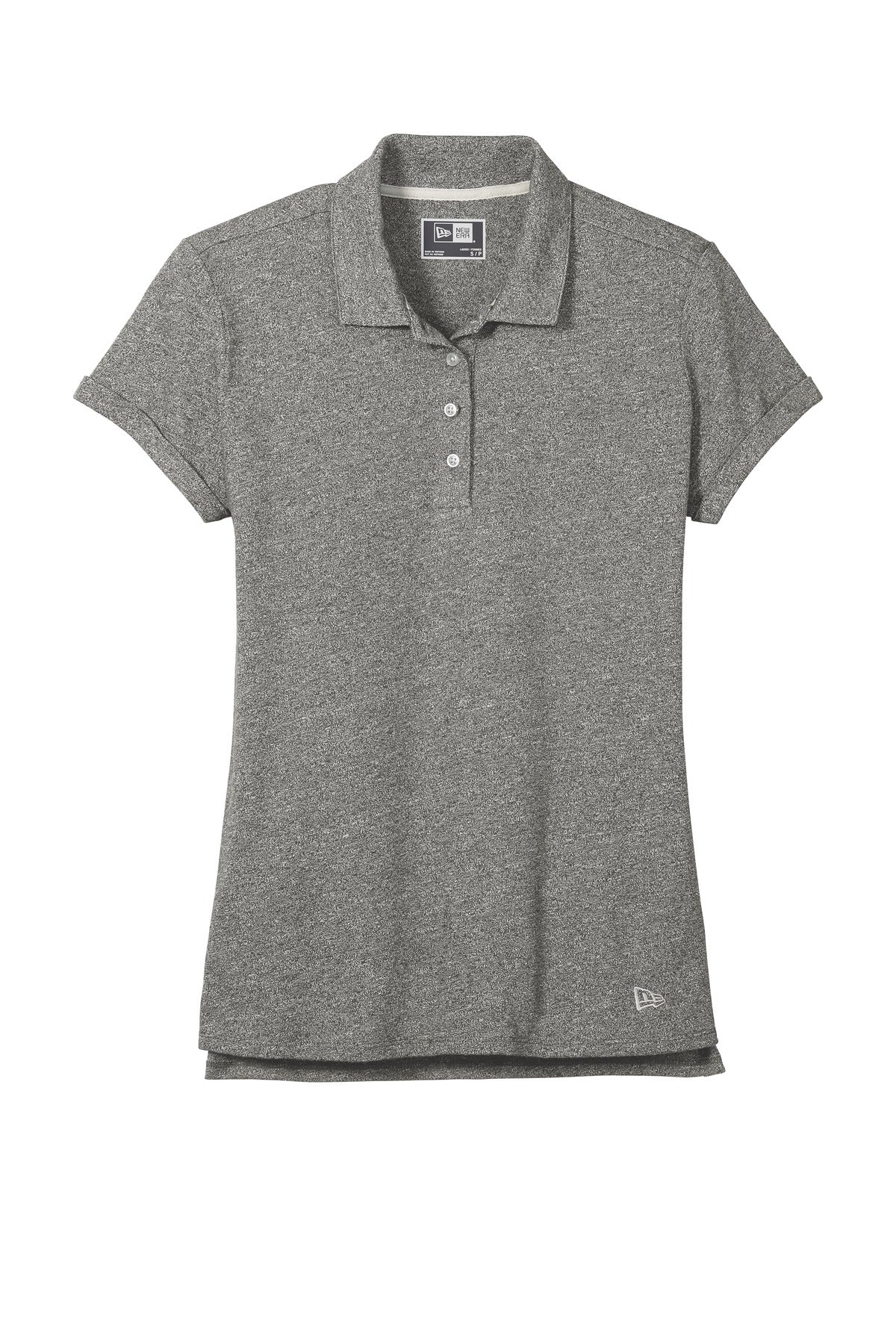 Custom Embroidered New Era Polos/Knits in Shadow Grey Twist