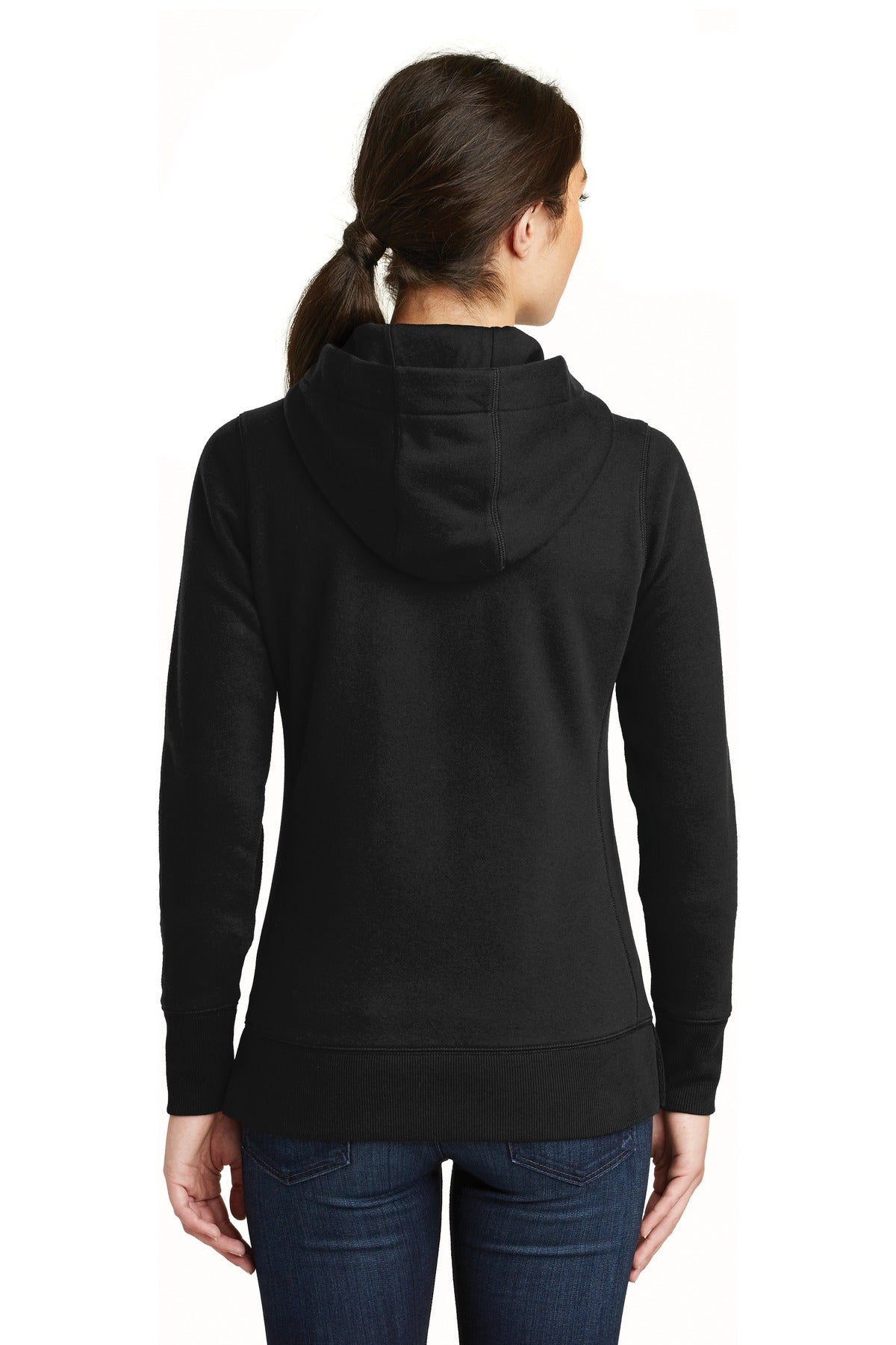 Custom Embroidered New Era  Women's French Terry Full-Zip Hoodie. LNEA502,Black