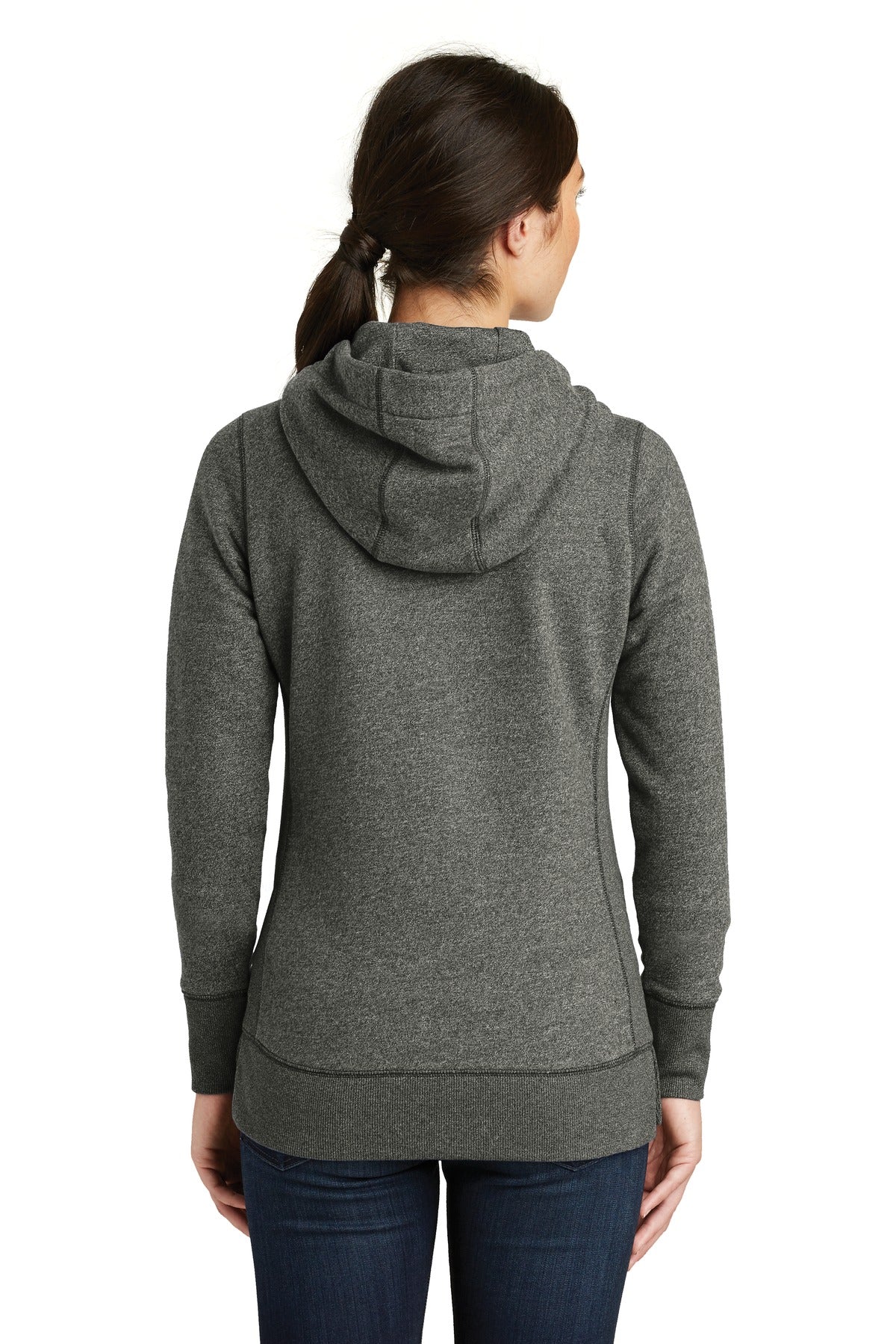 Custom Embroidered New Era  Women's French Terry Full-Zip Hoodie. LNEA502,Black Twist