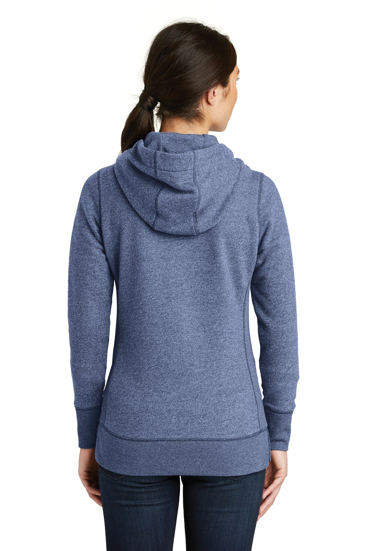 Custom Embroidered New Era  Women's French Terry Full-Zip Hoodie. LNEA502,Dark Royal Twist