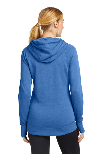 Custom Embroidered New Era  Women's Tri-Blend Fleece Pullover Hoodie. LNEA510,Royal Heather