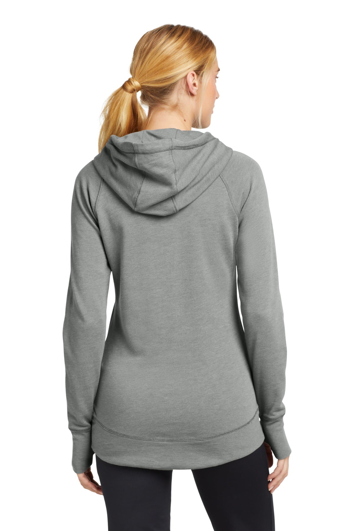 Custom Embroidered New Era  Women's Tri-Blend Fleece Pullover Hoodie. LNEA510,Shadow Grey Heather