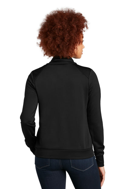Custom Embroidered New Era Women's Performance Terry Full-Zip Cowl LNEA530,Black