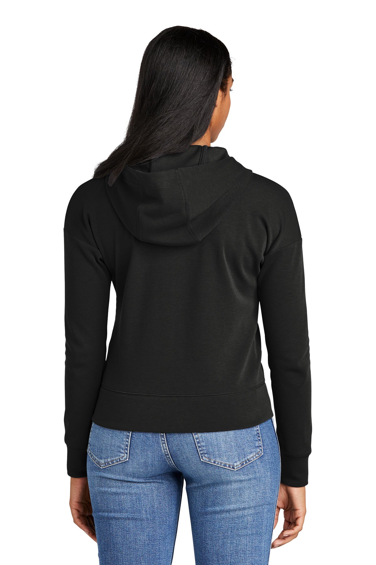 Custom Embroidered New Era Women's STS Full-Zip Hoodie LNEA540,Black
