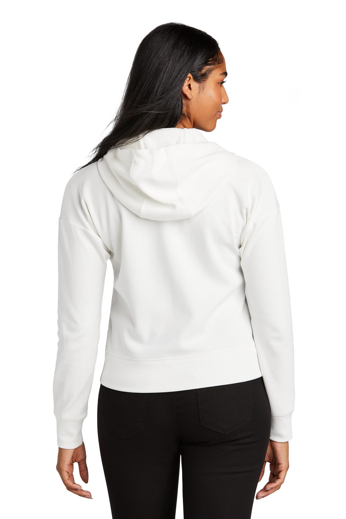 Custom Embroidered New Era Women's STS Full-Zip Hoodie LNEA540,Fan White