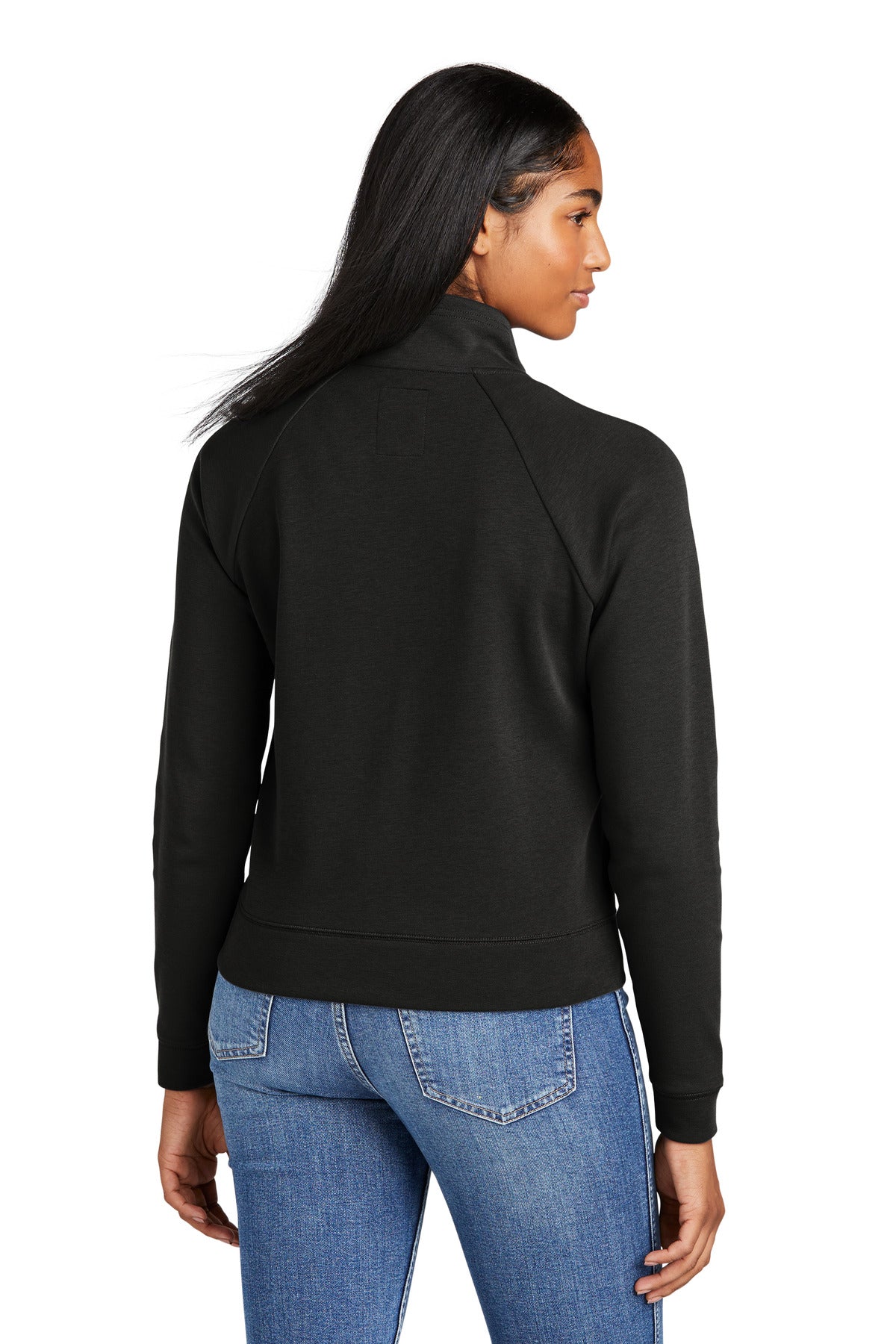 Custom Embroidered New Era Women's STS 1/2-Zip LNEA541,Black