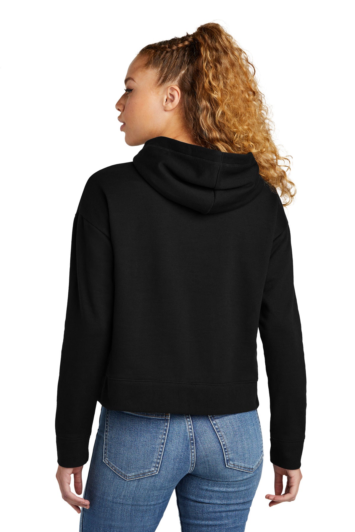 Custom Embroidered New Era Women's Comeback Fleece Pullover Hoodie LNEA550,Black