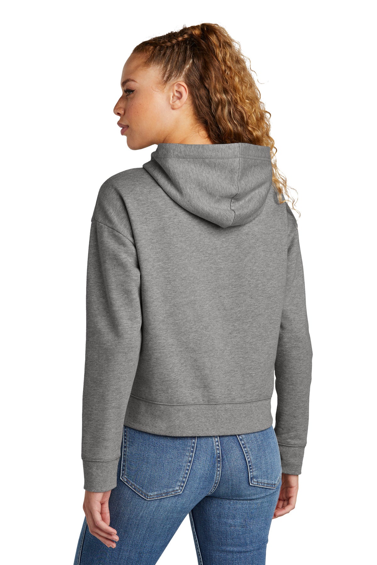 Custom Embroidered New Era Women's Comeback Fleece Pullover Hoodie LNEA550,Dark Heather Grey
