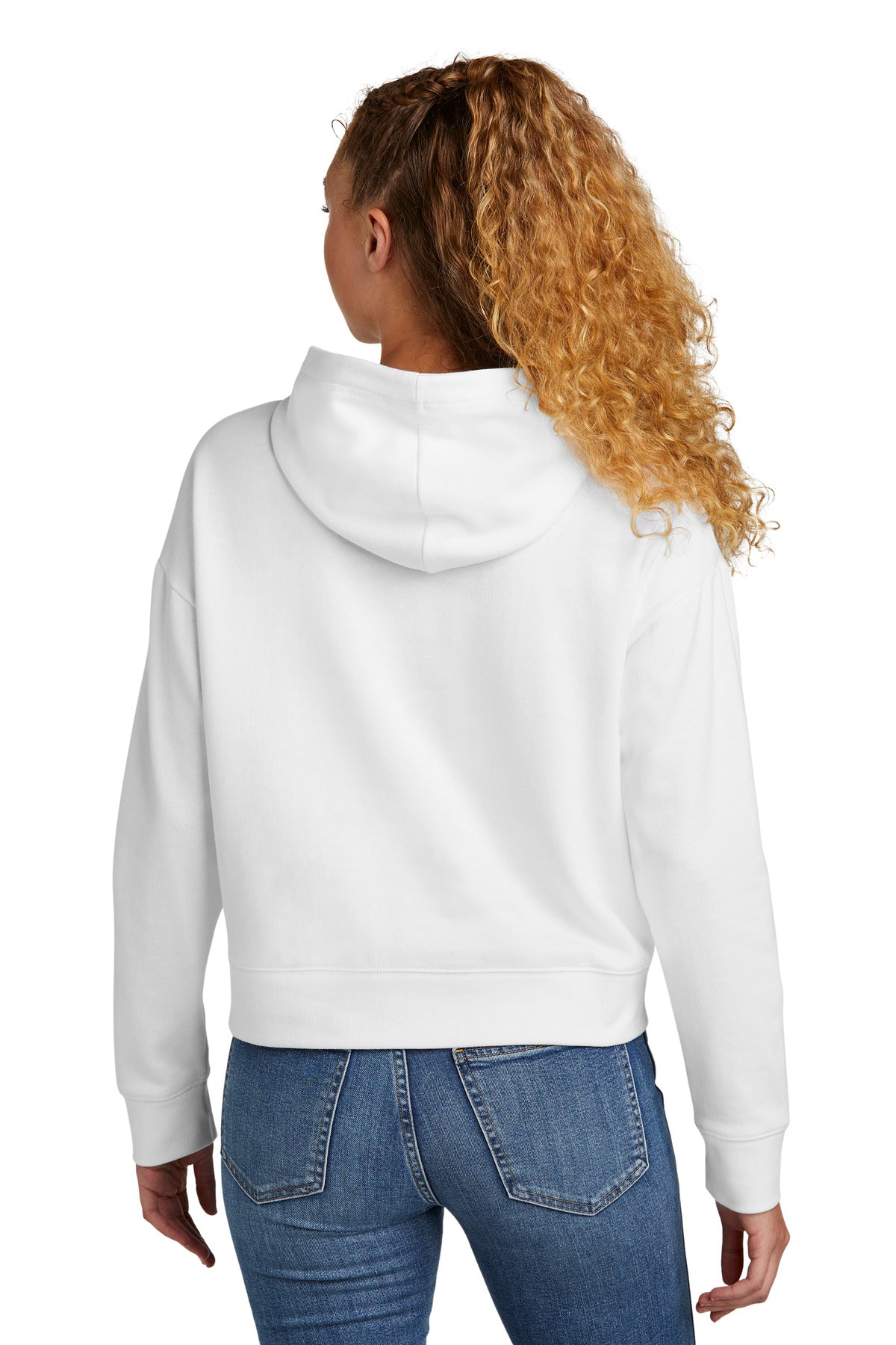 Custom Embroidered New Era Women's Comeback Fleece Pullover Hoodie LNEA550,White