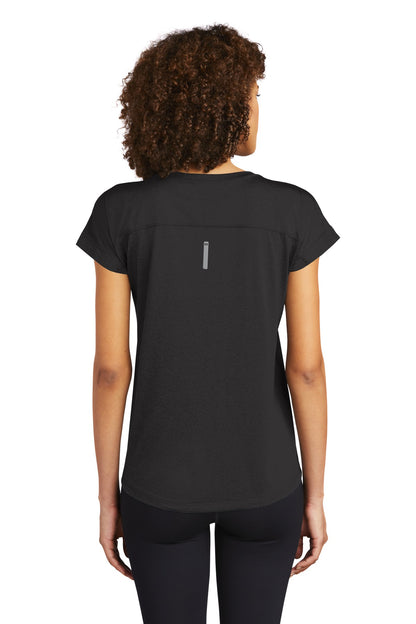 Custom Embroidered OGIO  Women's Pulse Dolman Tee LOE324,Blacktop