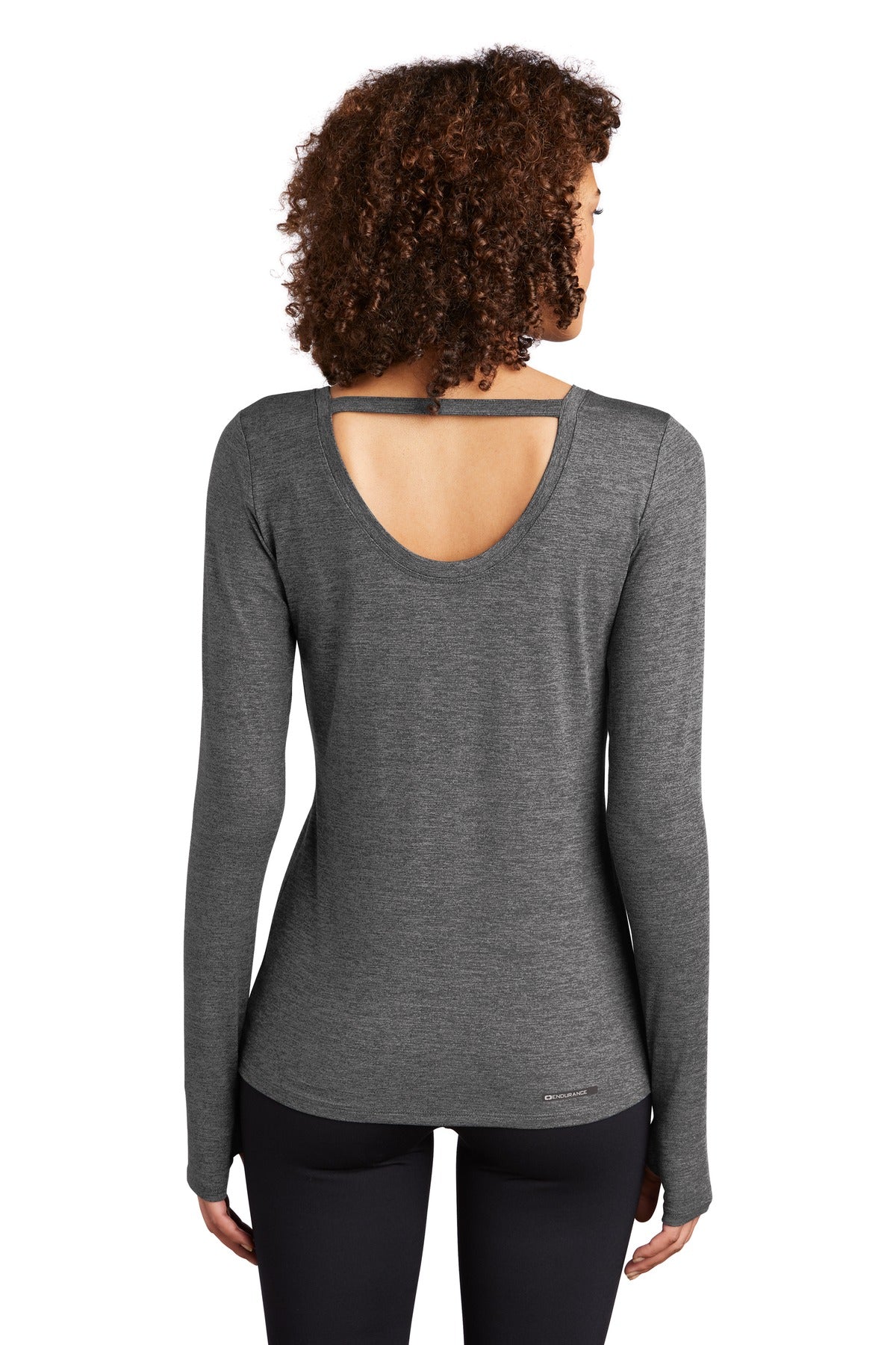 Custom Embroidered OGIO  Women's Force Long Sleeve Tee LOE340,Gear Grey Heather