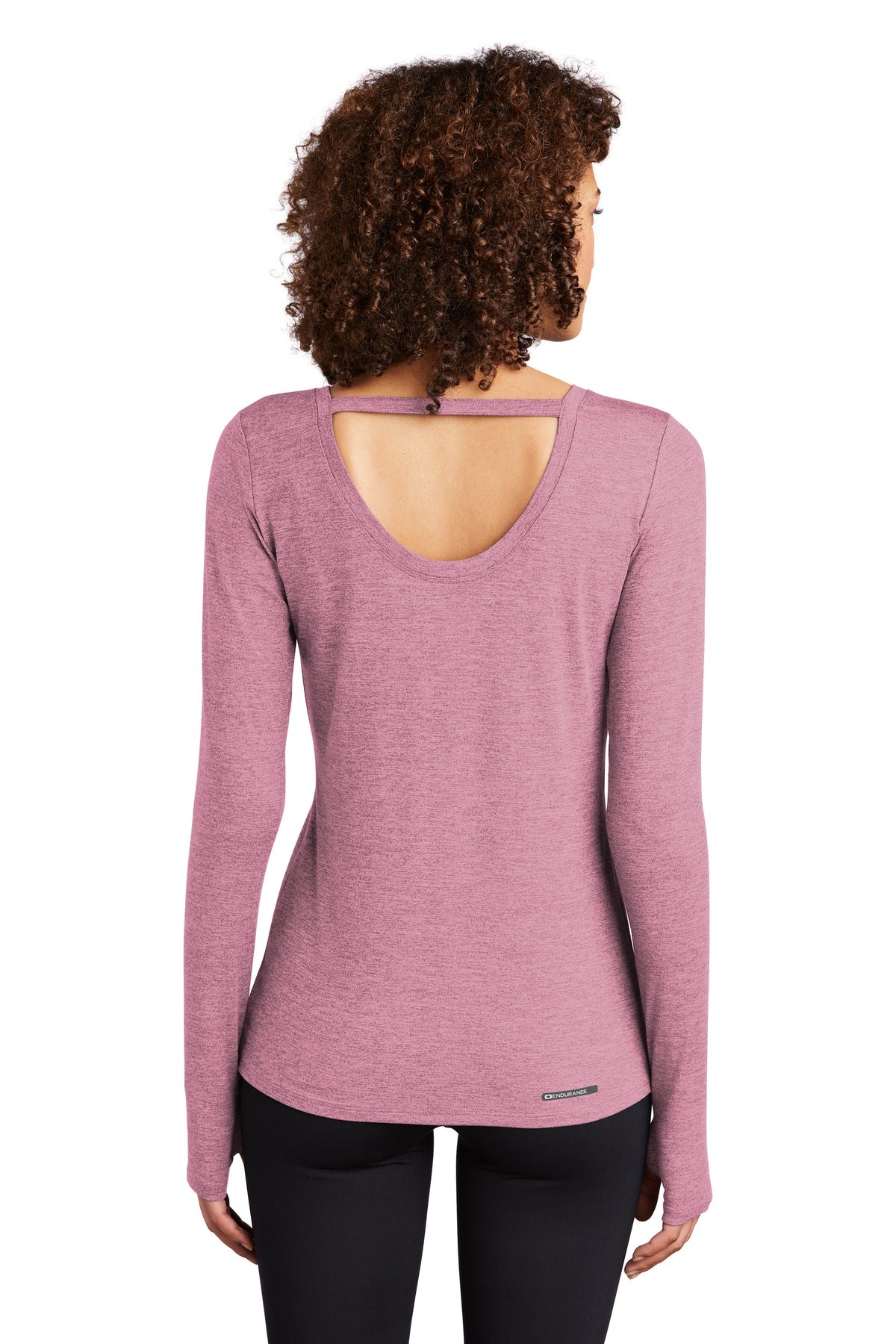 Custom Embroidered OGIO  Women's Force Long Sleeve Tee LOE340,Lilac Heather