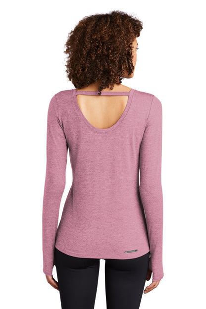 Custom Embroidered OGIO  Women's Force Long Sleeve Tee LOE340,Lilac Heather
