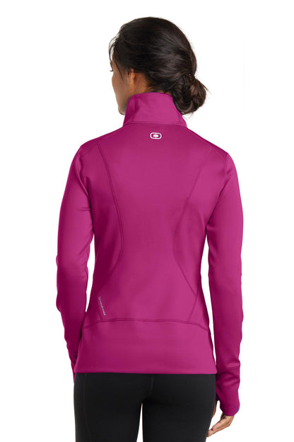 Custom Embroidered OGIO Women's Fulcrum Full-Zip. LOE700,Flush Pink