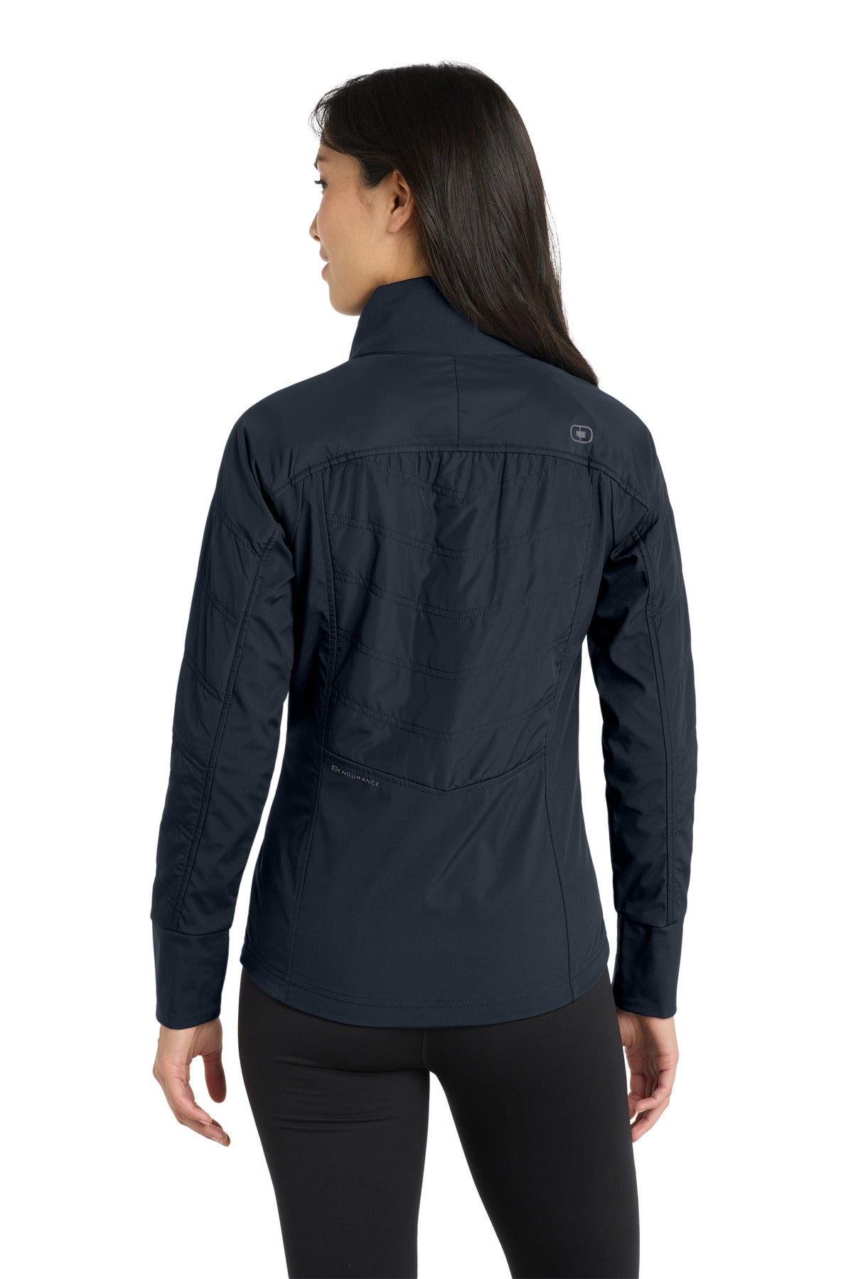 Custom Embroidered OGIO Women's Brink Soft Shell. LOE722,Propel Navy