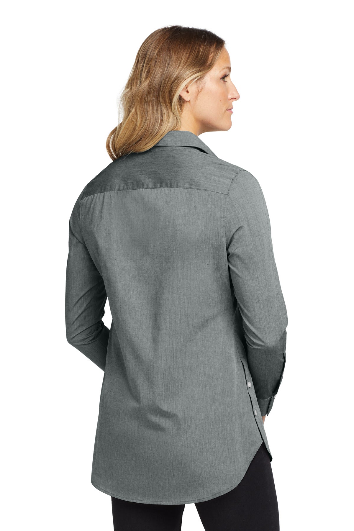 Custom Embroidered OGIO  Women's Commuter Woven Tunic. LOG1002,Gear Grey Heather