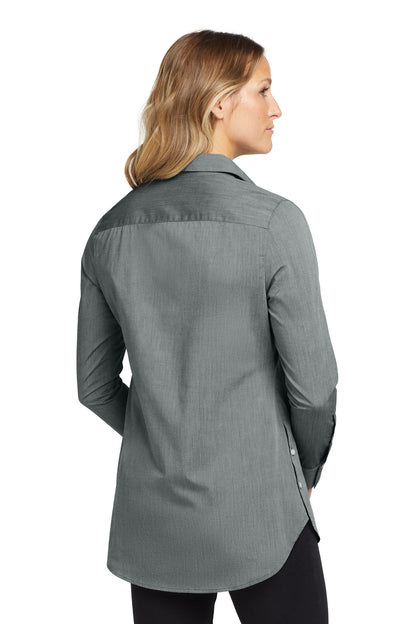 Custom Embroidered OGIO  Women's Commuter Woven Tunic. LOG1002,Gear Grey Heather