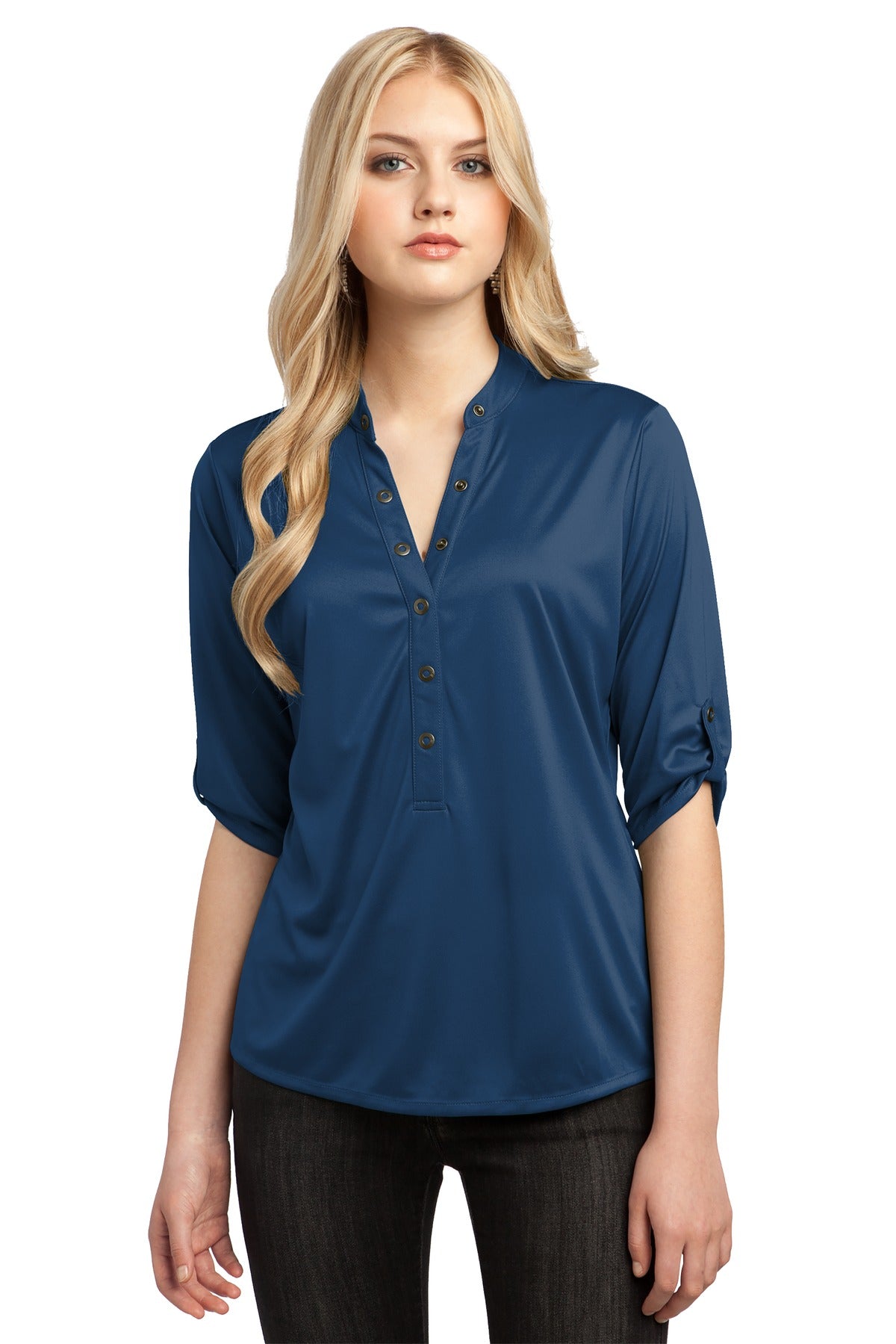 Custom Embroidered OGIO Polos/Knits in Blue Indigo