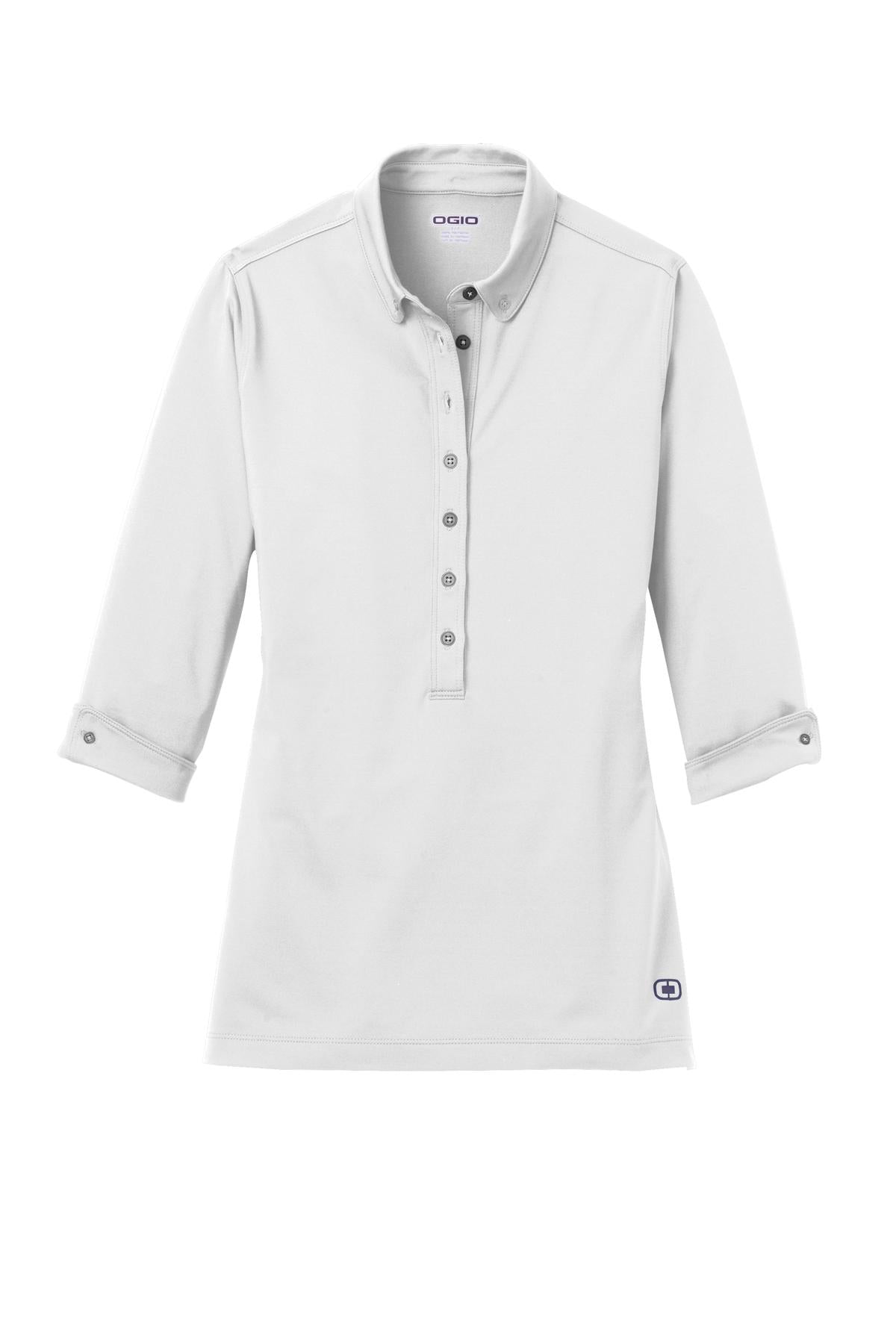 Custom Embroidered OGIO Polos/Knits in White