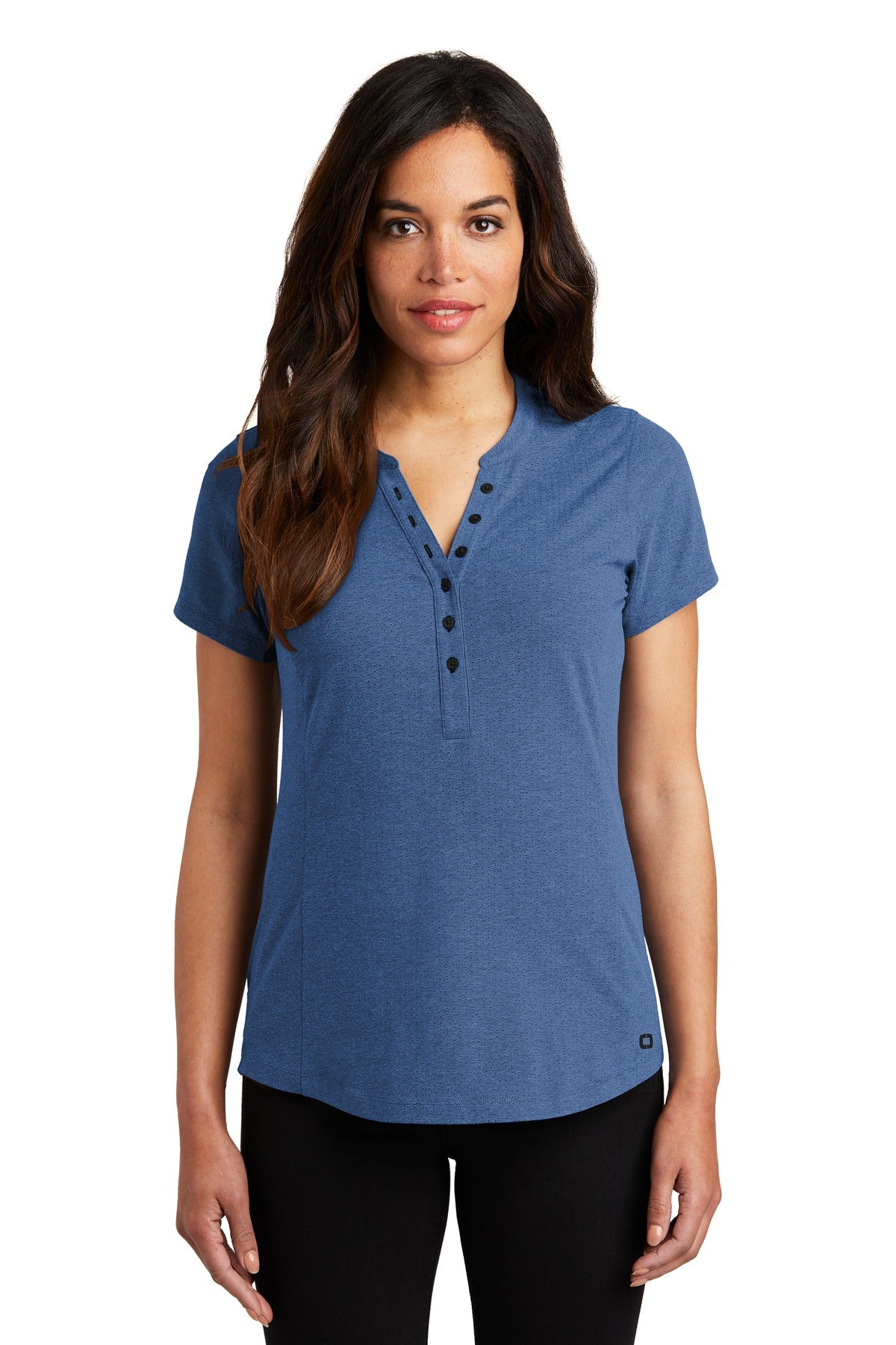 Custom Embroidered OGIO Polos/Knits in Blue Heather
