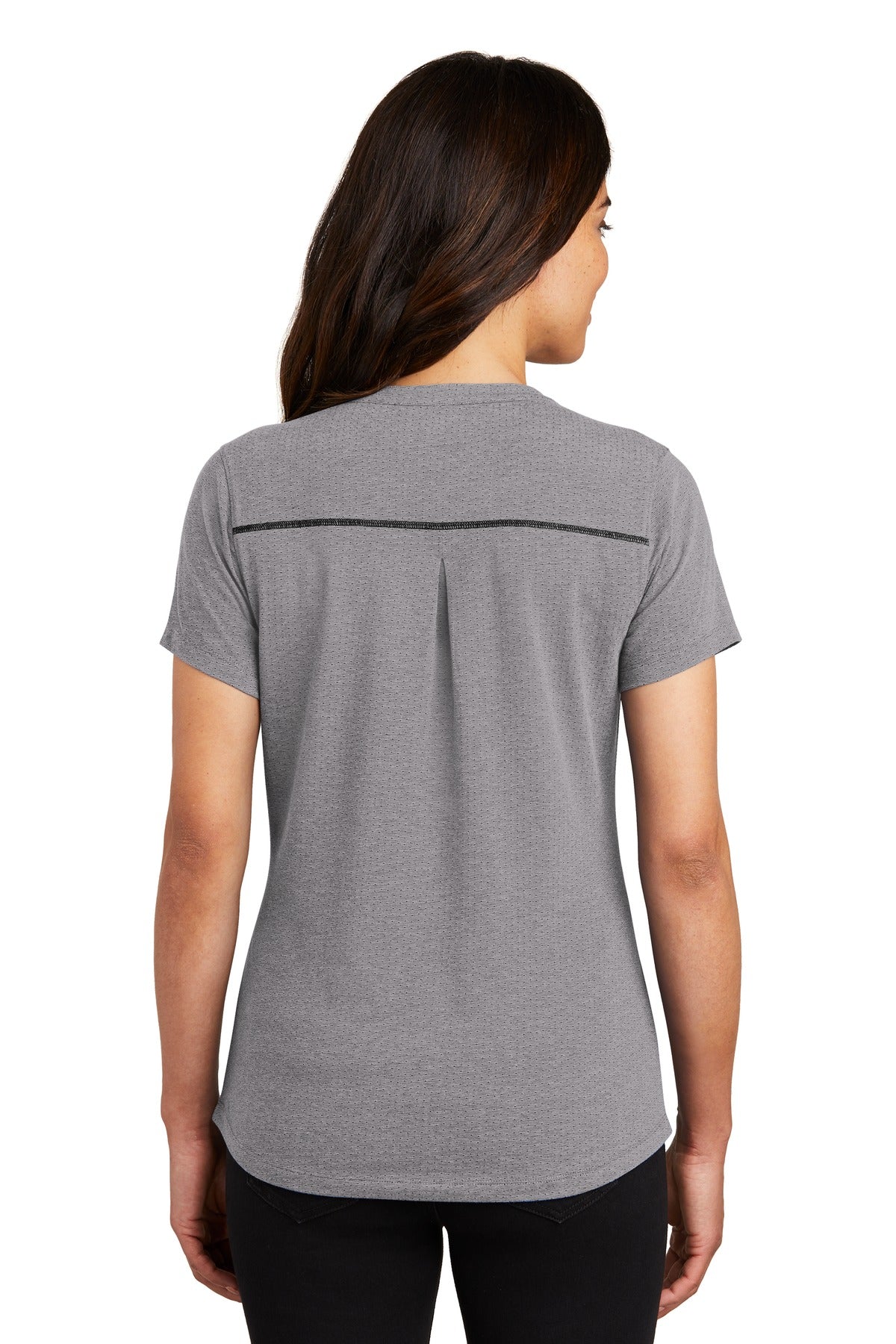 Custom Embroidered OGIO   Women's Tread Henley. LOG136,Grey Heather