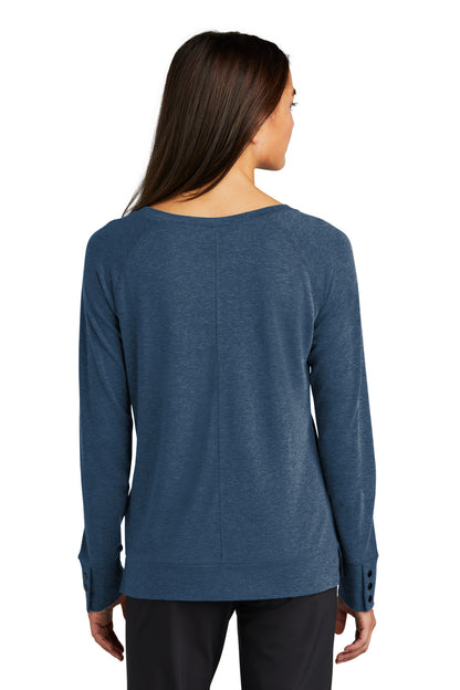 Custom Embroidered OGIO Women's Command Long Sleeve Scoop Neck LOG150,Spar Blue