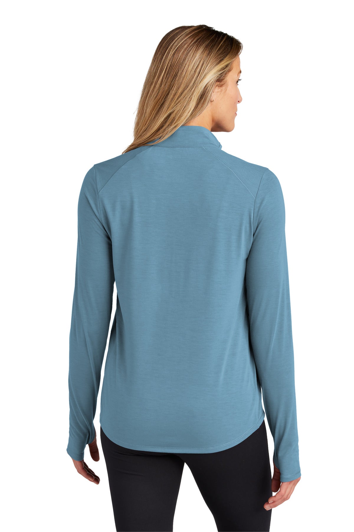 Custom Embroidered OGIO Women's Motion 1/4-Zip LOG153,Blue Mist
