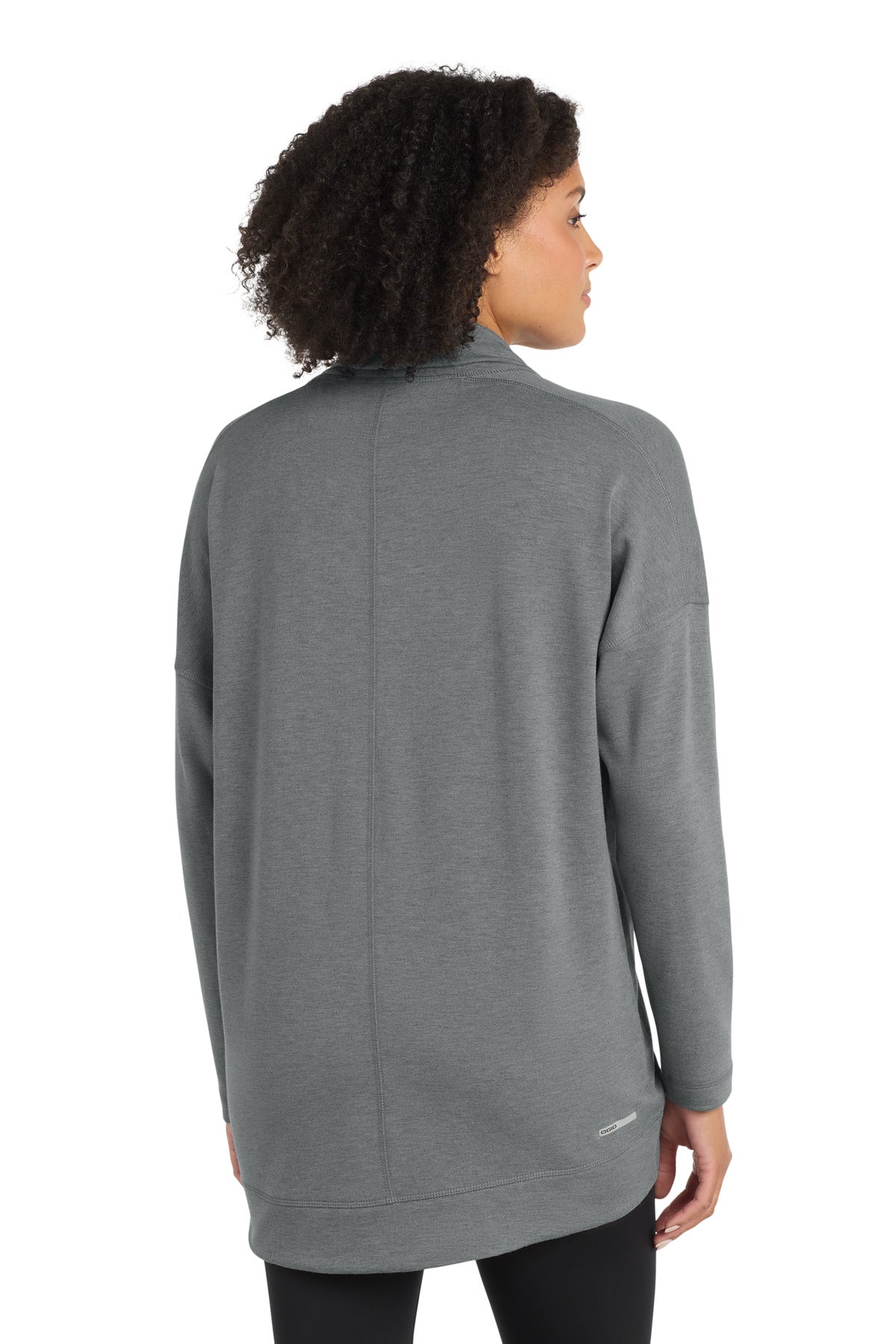 Custom Embroidered OGIO Women's Luuma Cocoon Fleece. LOG811,Petrol Grey Heather