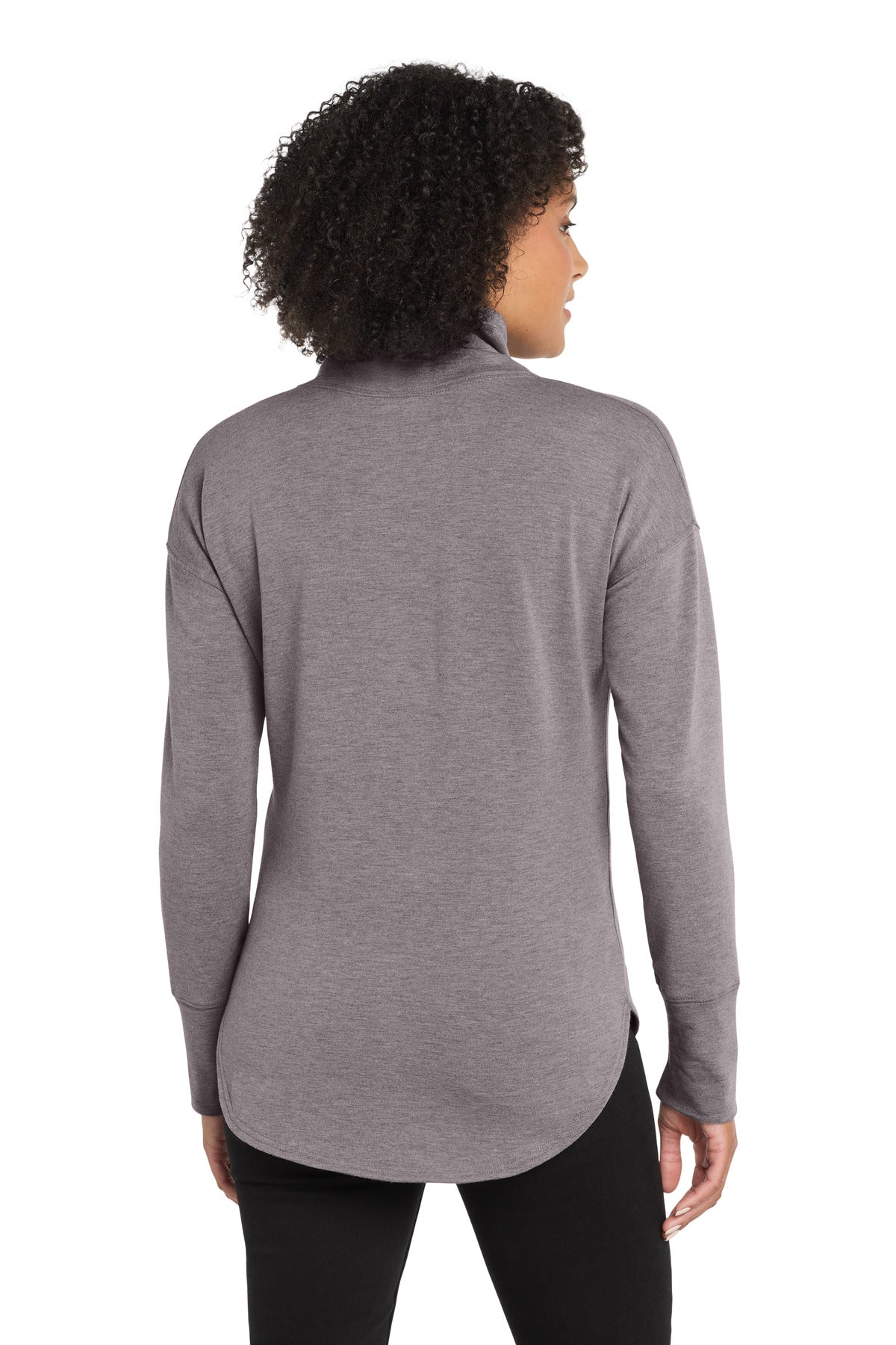 Custom Embroidered OGIO  Women's Luuma Full-Zip Fleece. LOG812,Petrol Grey Heather