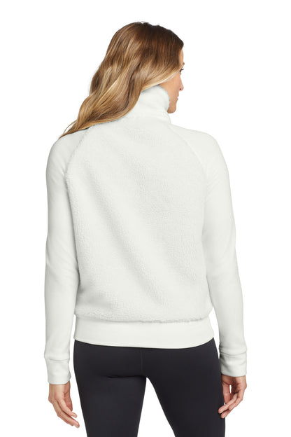 Custom Embroidered OGIO  Women's Luuma Sherpa Full-Zip. LOG815,Ivory Snow