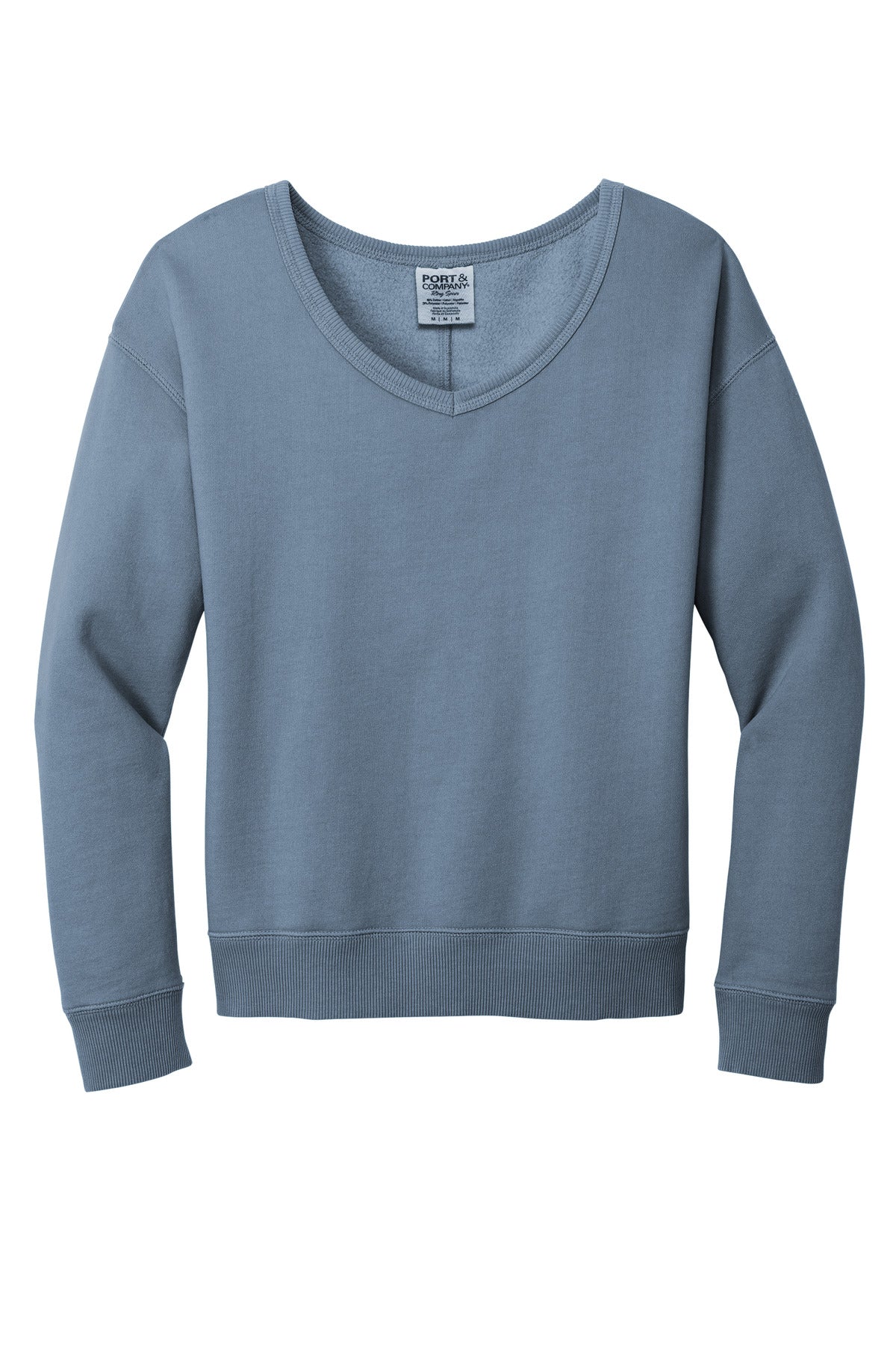 Custom Embroidered Port & Co Sweatshirts in Faded Denim
