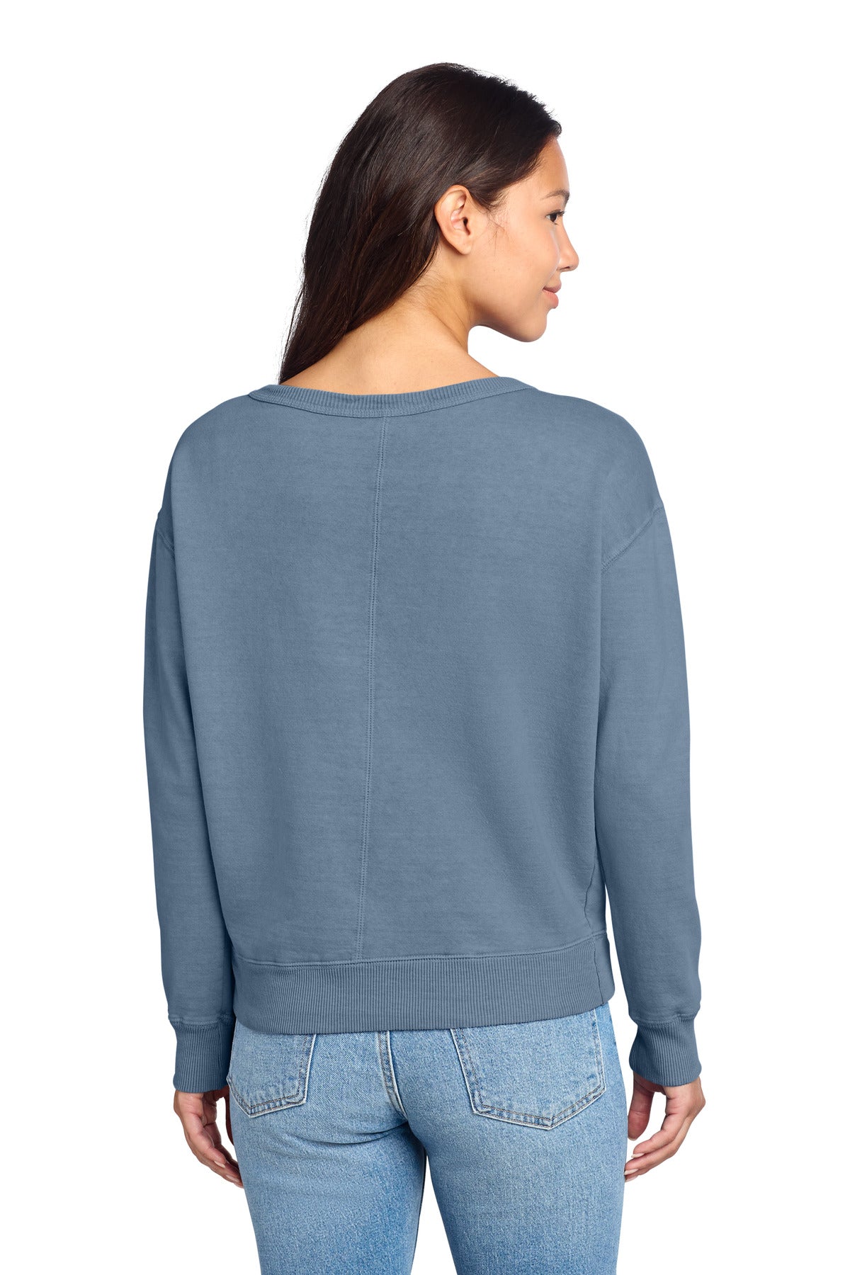 Custom Embroidered Port & Co Sweatshirts in Faded Denim