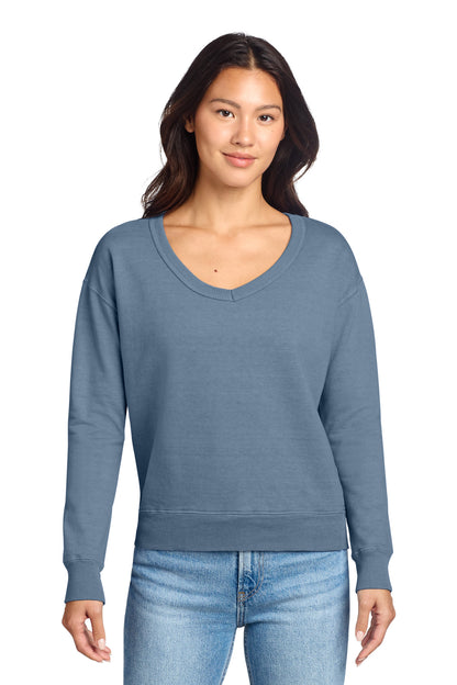 Custom Embroidered Port & Co Sweatshirts in Faded Denim