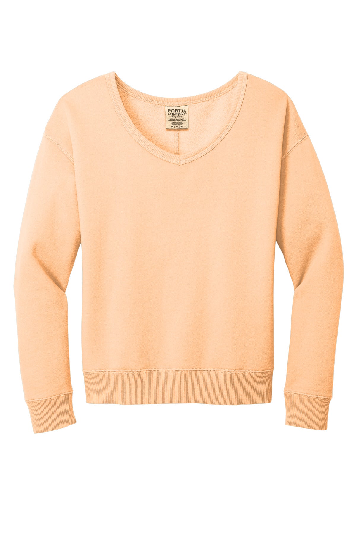 Custom Embroidered Port & Co Sweatshirts in Peach