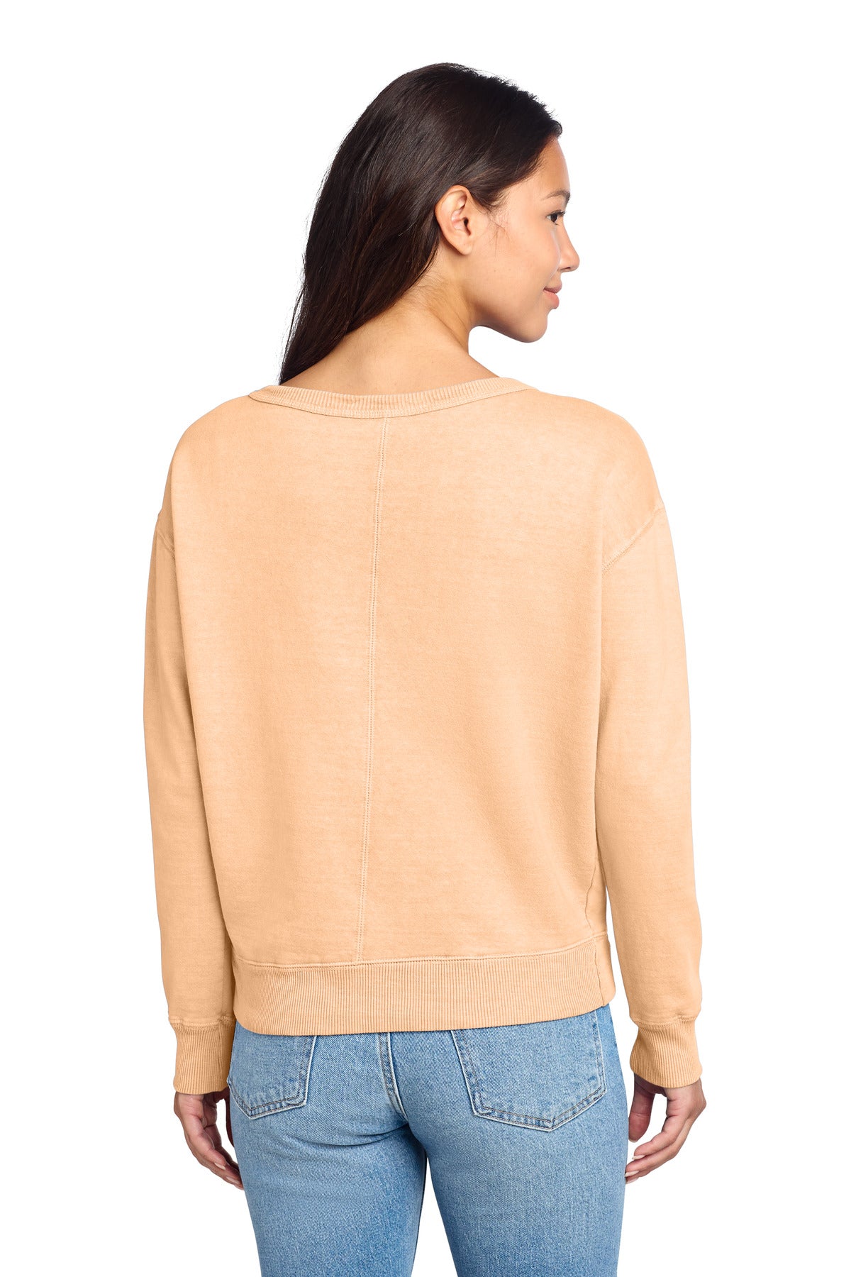 Custom Embroidered Port & Co Sweatshirts in Peach