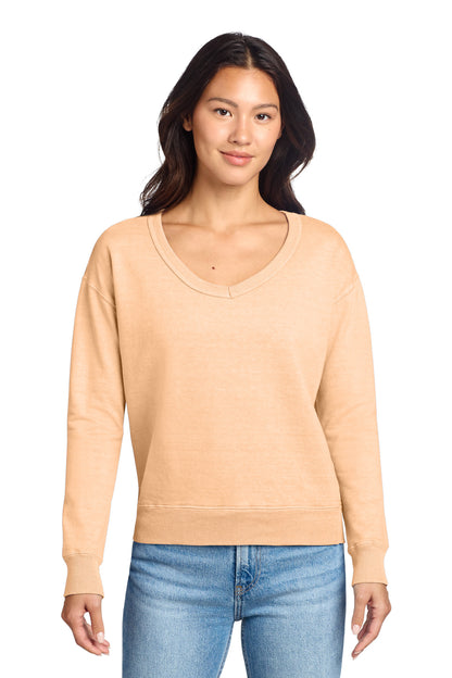 Custom Embroidered Port & Co Sweatshirts in Peach