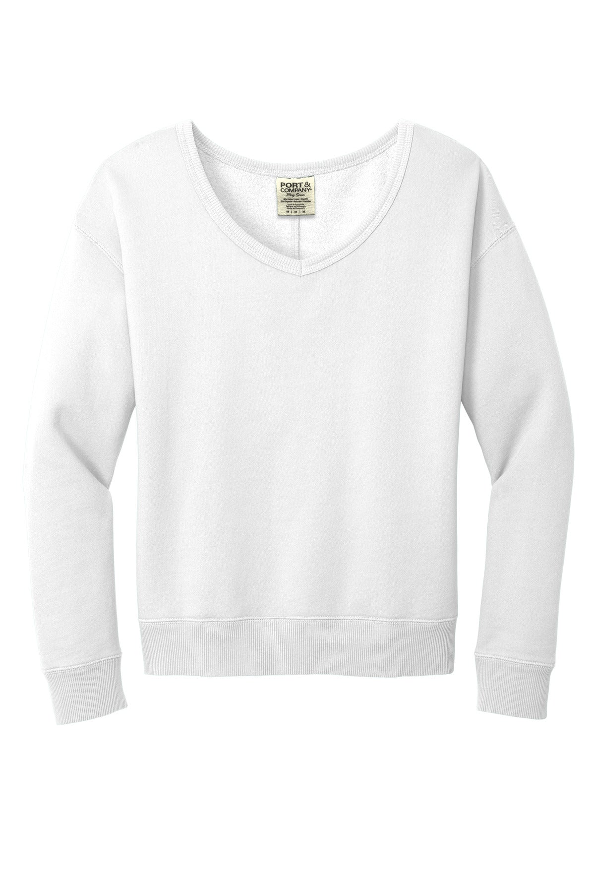 Custom Embroidered Port & Co Sweatshirts in White