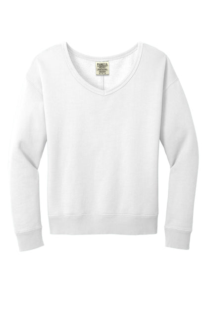 Custom Embroidered Port & Co Sweatshirts in White