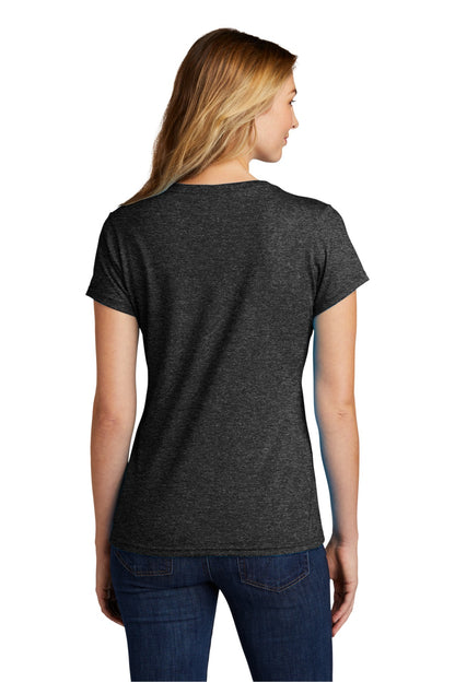 Custom Embroidered Port & Company  Women's Tri-Blend V-Neck Tee. LPC330V,Black Heather