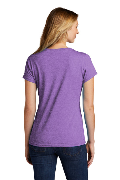 Custom Embroidered Port & Company  Women's Tri-Blend V-Neck Tee. LPC330V,Team Purple Heather