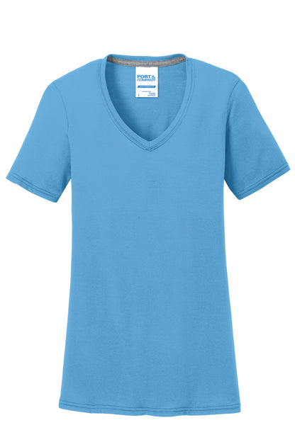 Port & Company Women's Performance Blend V-Neck Tee. LPC381V