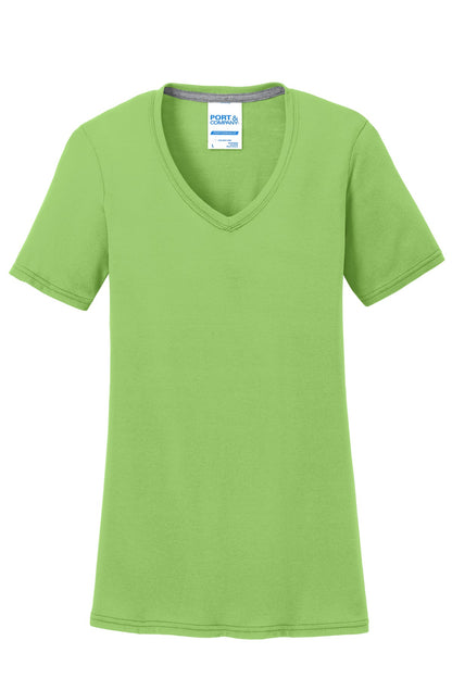 Port & Company Women's Performance Blend V-Neck Tee. LPC381V