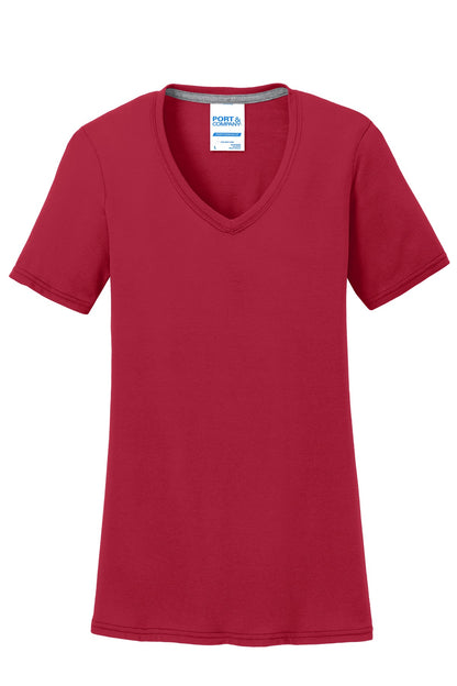 Port & Company Women's Performance Blend V-Neck Tee. LPC381V