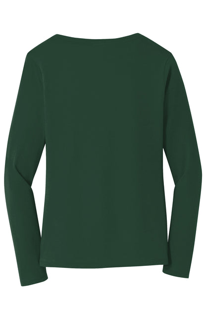 Port & Company Women's Long Sleeve Fan Favorite V-Neck Tee. LPC450VLS