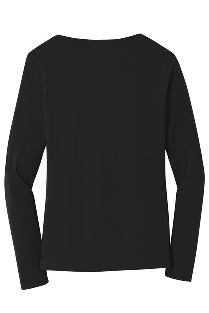 Port & Company Women's Long Sleeve Fan Favorite V-Neck Tee. LPC450VLS