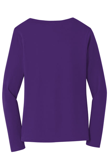 Port & Company Women's Long Sleeve Fan Favorite V-Neck Tee. LPC450VLS