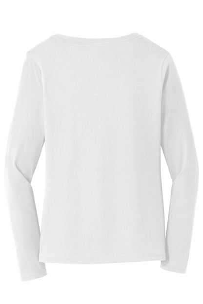 Port & Company Women's Long Sleeve Fan Favorite V-Neck Tee. LPC450VLS
