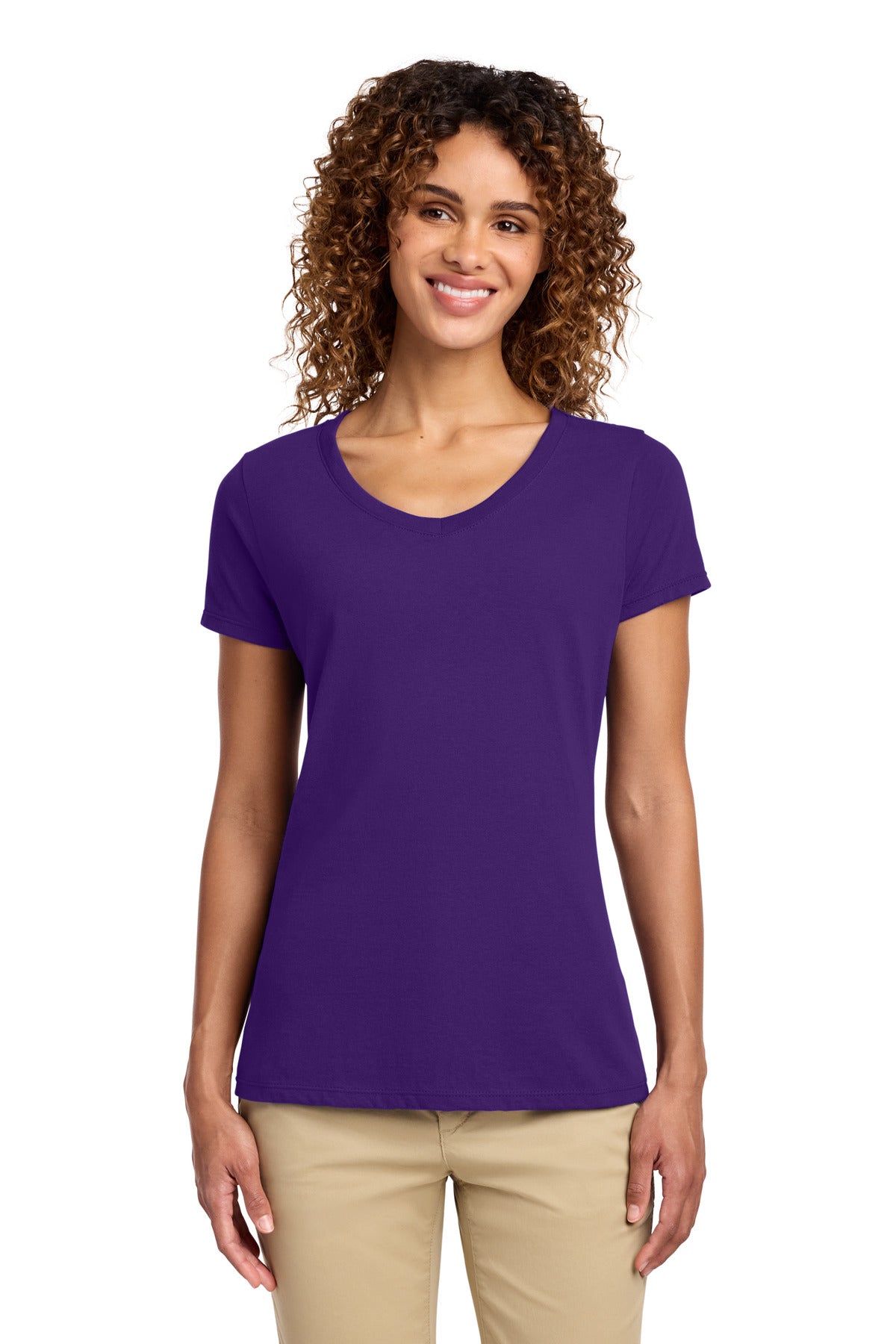 Port & Co   Women's Fan Favorite V-Neck Tee. LPC450V
